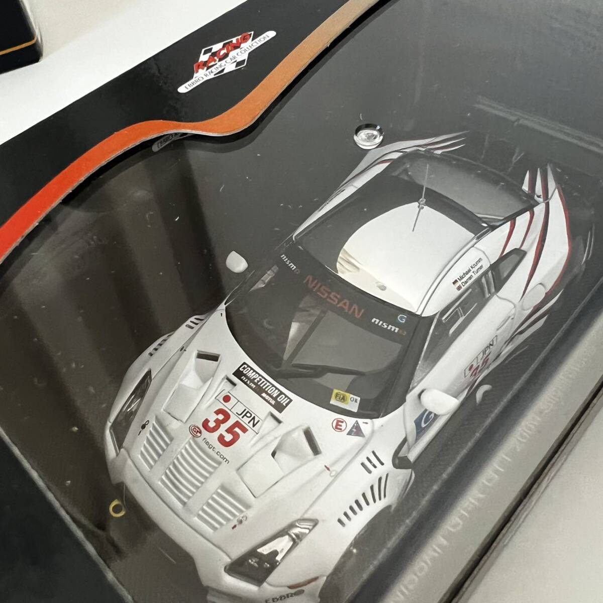 未使用 EBBRO NISSAN GT-R GT1 2009 Silverstone White 44305 ミニカー 1/43スケール_画像2