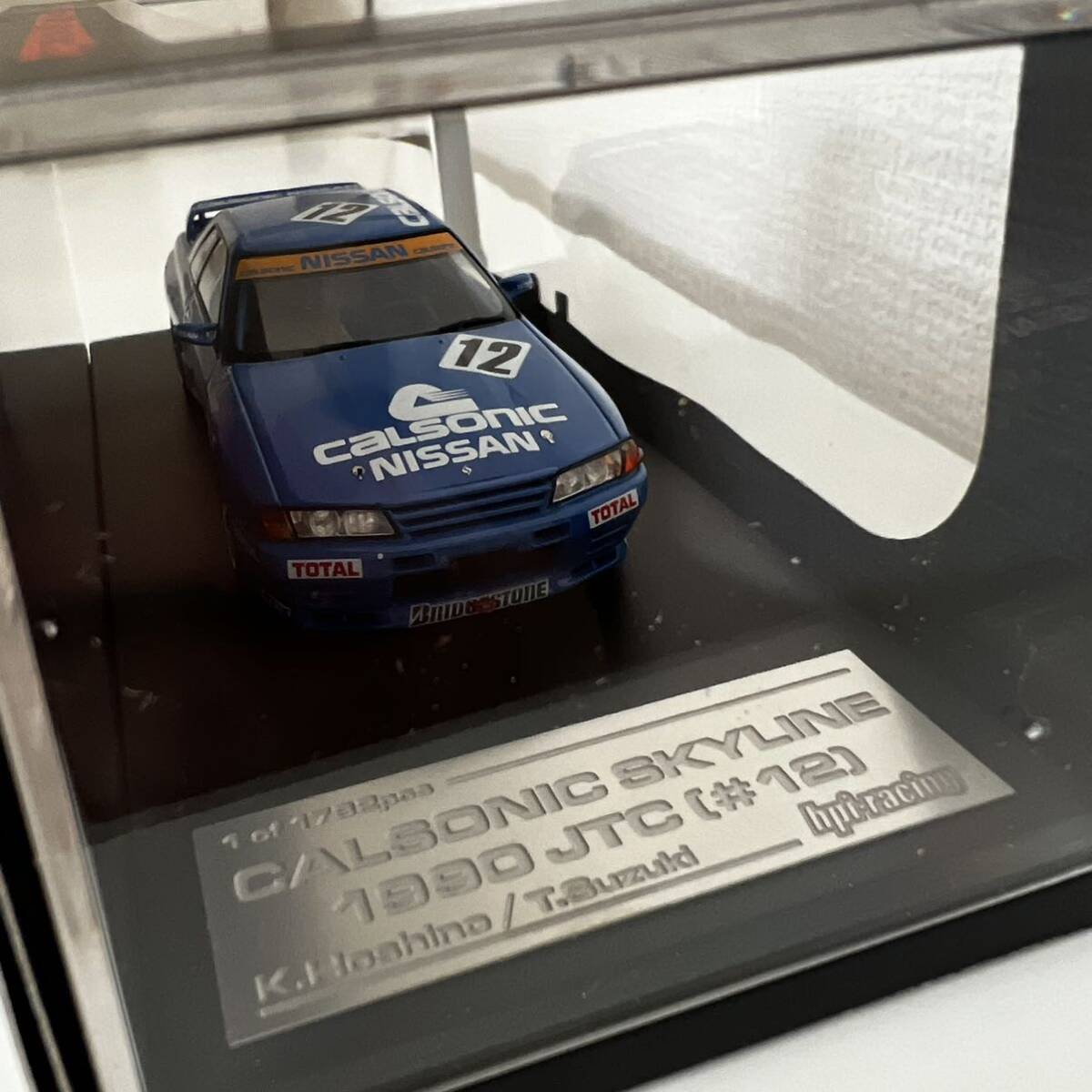 未使用 hpiracing NISSAN CALSONIC SKYLINE (#12) 1990 JTC Debut Win 8023 ミニカー 1/43スケール_画像3