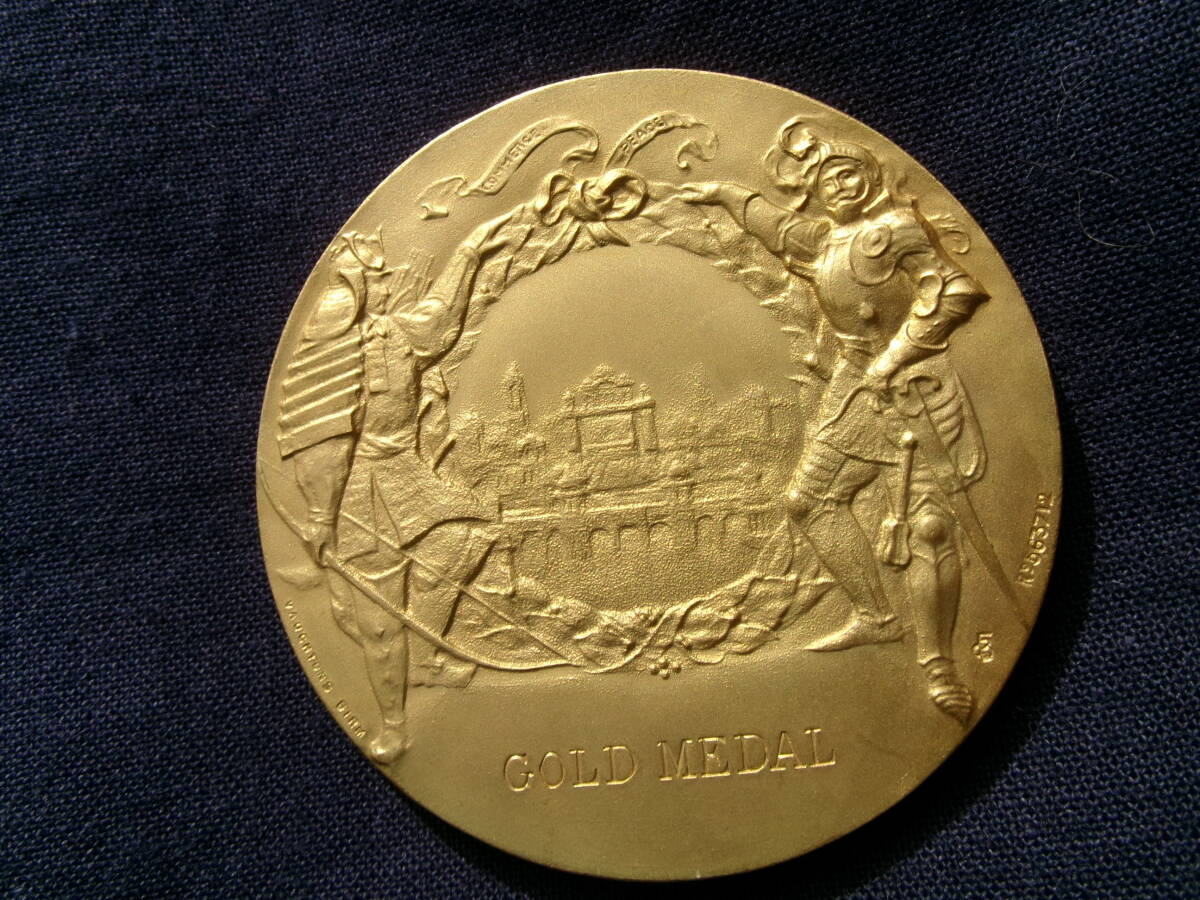 日英博覧会 明治43年 JAPAN-BRITISH EXHIBITION・LONDON・1910 GOLD MEDAL メダル 金碑 金メダル 共箱 当時物の画像3