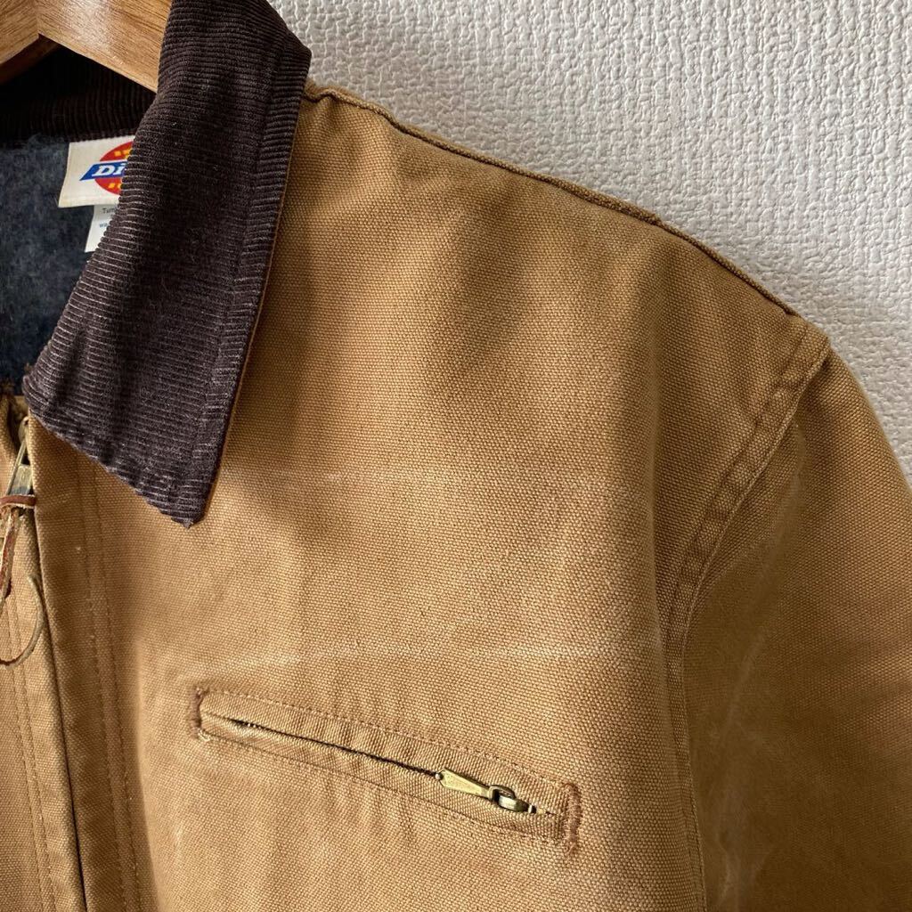 80s USA製 Dickies ダック ワーク ジャケット 42/44 ブランケット ライナー デトロイト ディッキーズ ビンテージ_画像8