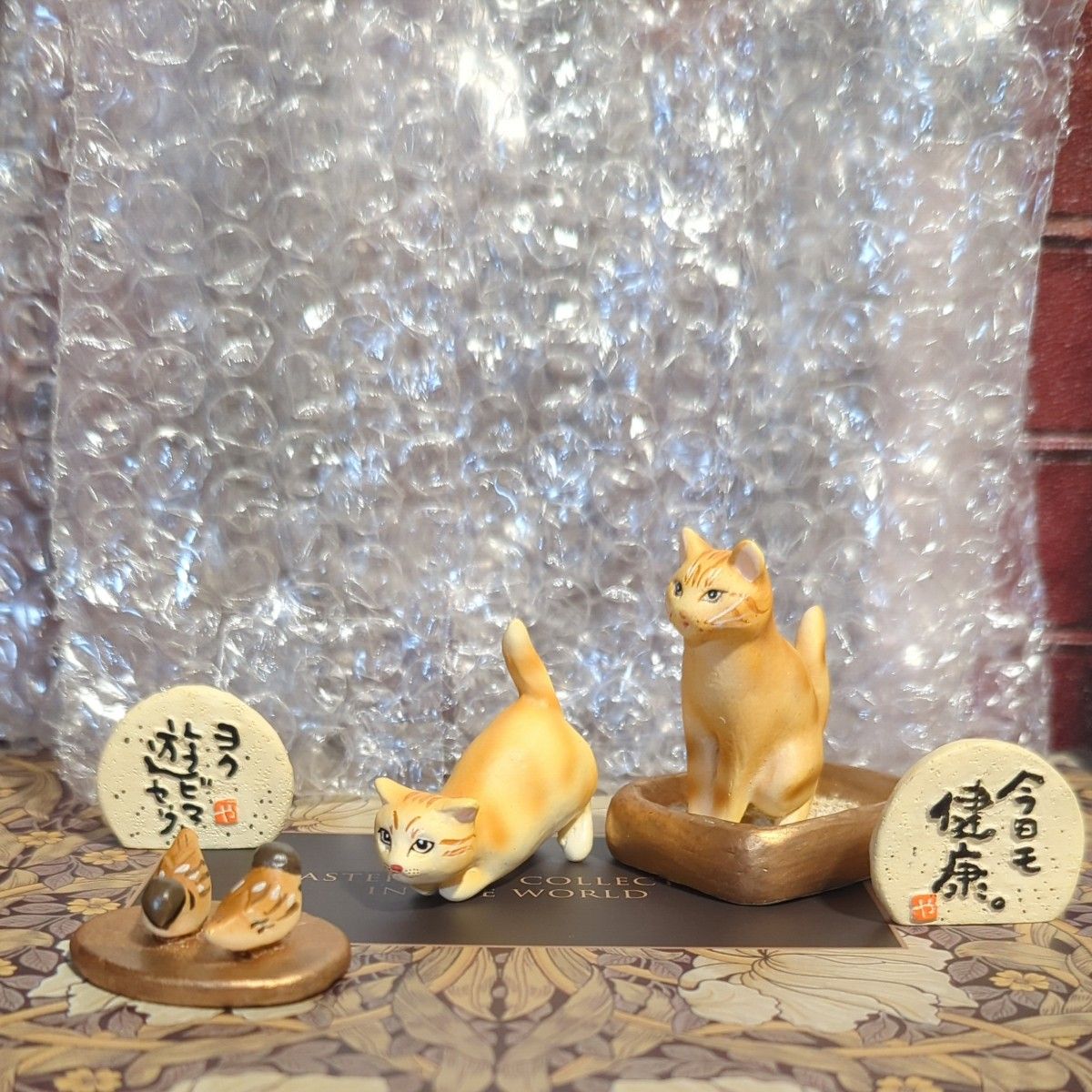 御猫様立体図鑑 トイレ 遊び 猫 ねこ 和風 置物 ガチャガチャ カプセルトイ  フィギュア