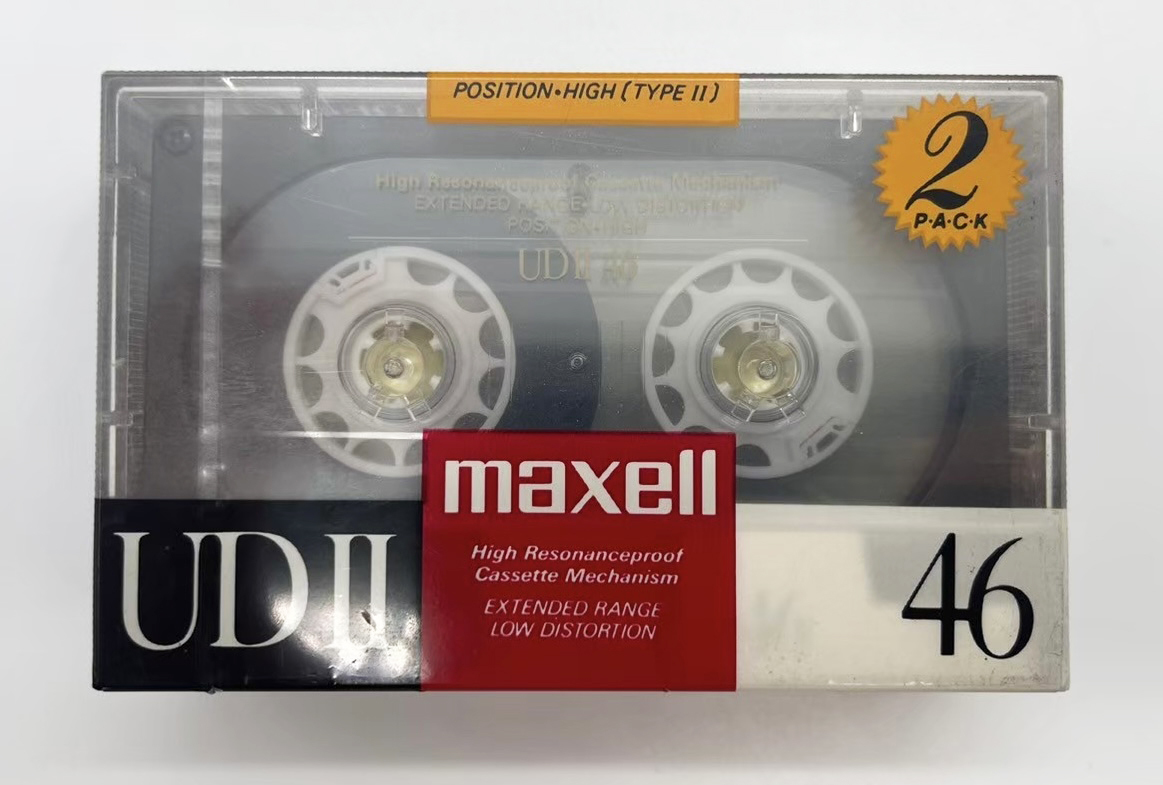  не использовался хранение товар![ maxell /mak cell ]UDⅡ 46 минут 2 шт. комплект * кассетная лента * Hi Posi * Type 2