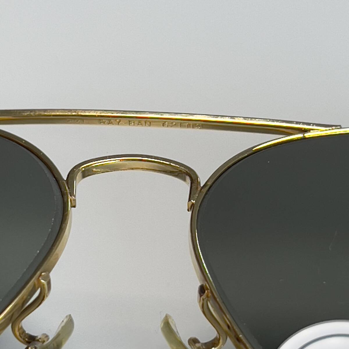 希少 ダブルミラーレンズ搭載◆B&L Vintage Ray-Ban USA ボシュロム社製 ヴィンテージ レイバン サングラス アビエーター 62mm ゴールド_画像9