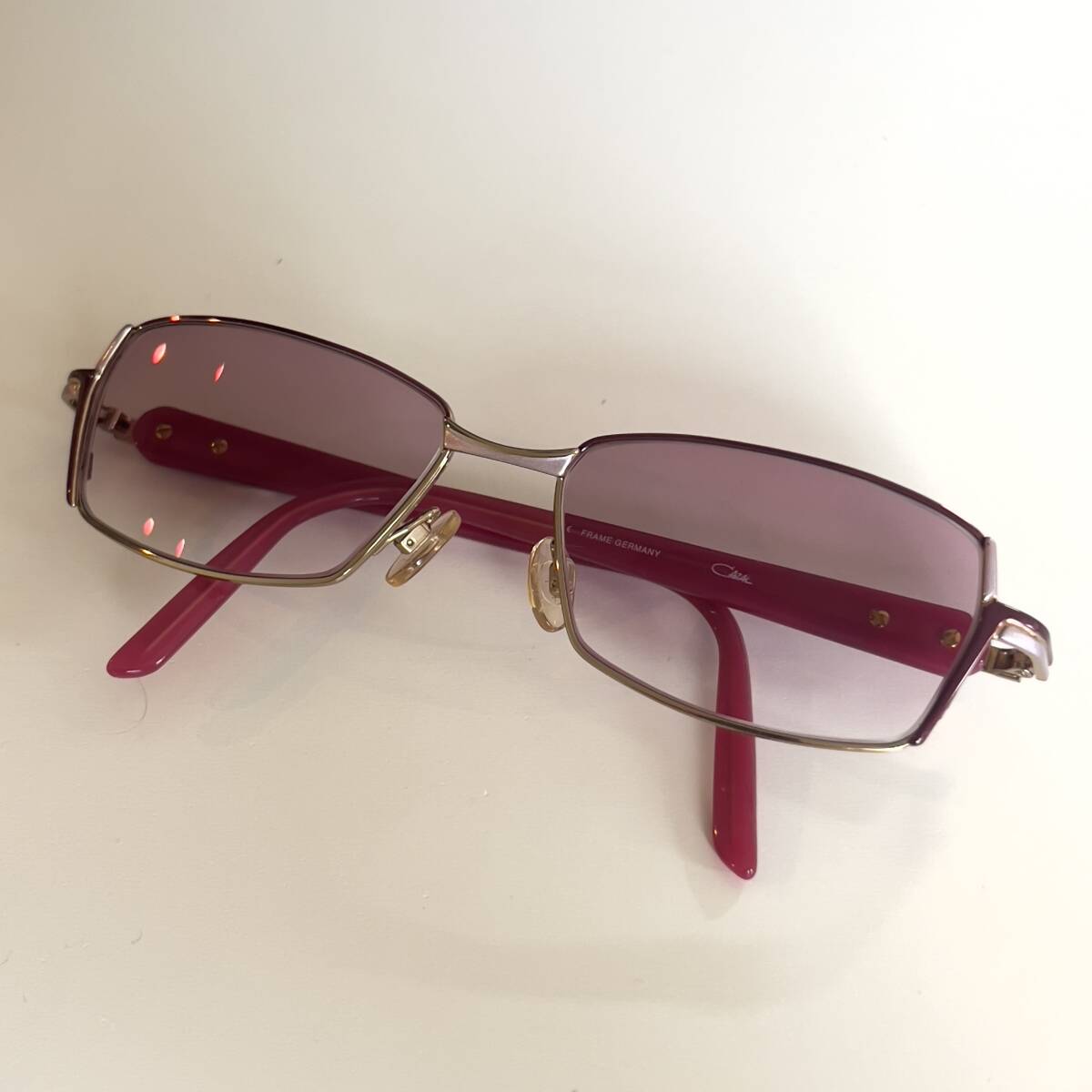 ◆CAZAL カザール MOD.187 眼鏡フレーム メガネ ピンク 54□16 135 eyewear サングラス PINK レディース 女性用 ラインストーン