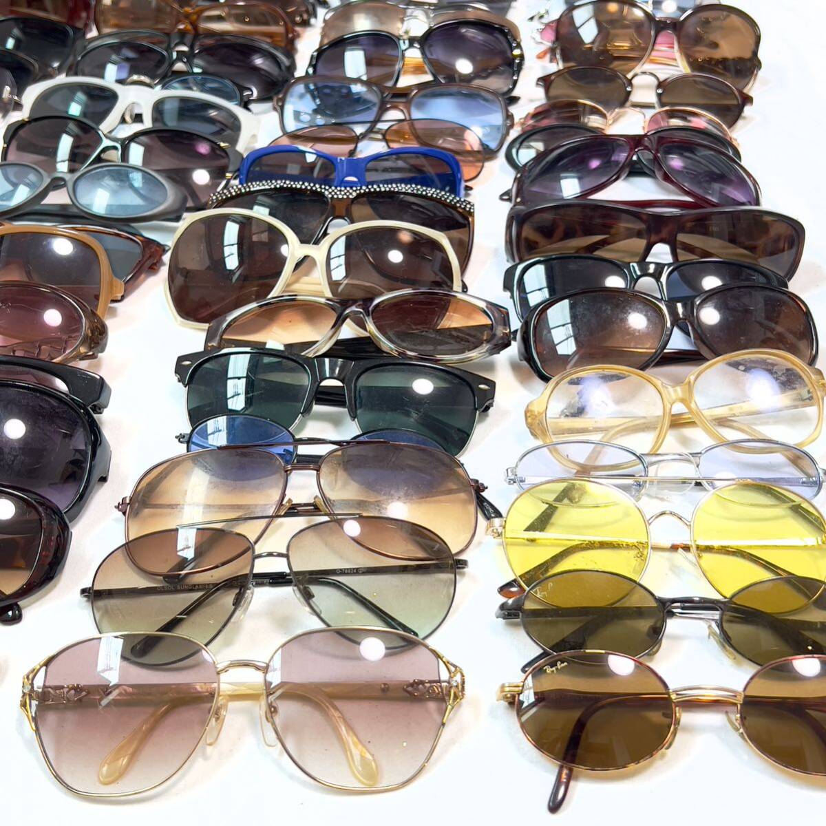  Junk sunglasses 100 point and more set sale RayBan Gianni Versace etc. together large amount set sunglasses men's lady's 