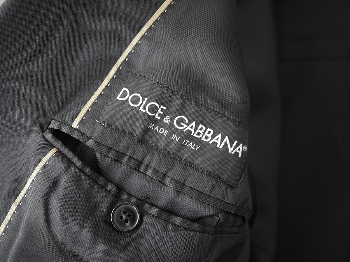 正規品 ドルチェ＆ガッバーナ DOLCE&GABBANA GOLD Line ブラックウールギャバジン セットアップスーツ ジャケット パンツ スラックス D＆Gの画像7