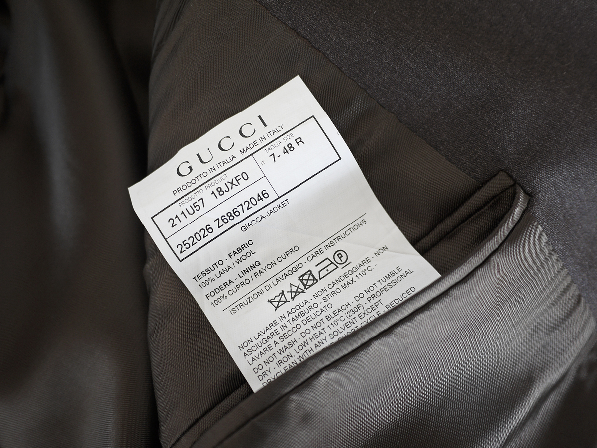 正規品 最高級ニューモデル グッチ GUCCI ウールギャバジン セットアップスーツ ジャケット パンツ スラックスの画像5