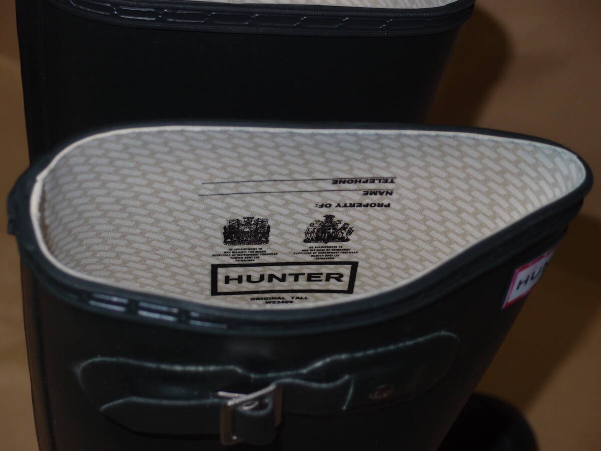 HUNTER ハンター ORIGINAL TALL レインブーツ W23499 UK8/EU42 カーキカラー 元箱付き 長靴の画像4