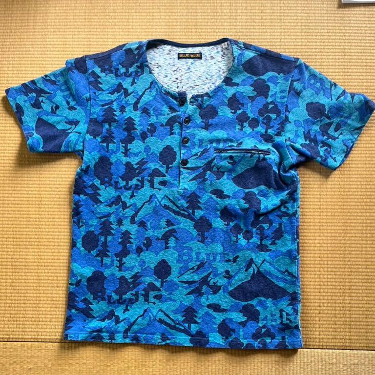 ハリウッドランチマーケット BLUE BLUE ストレッチ Tシャツ サイズ３の画像2