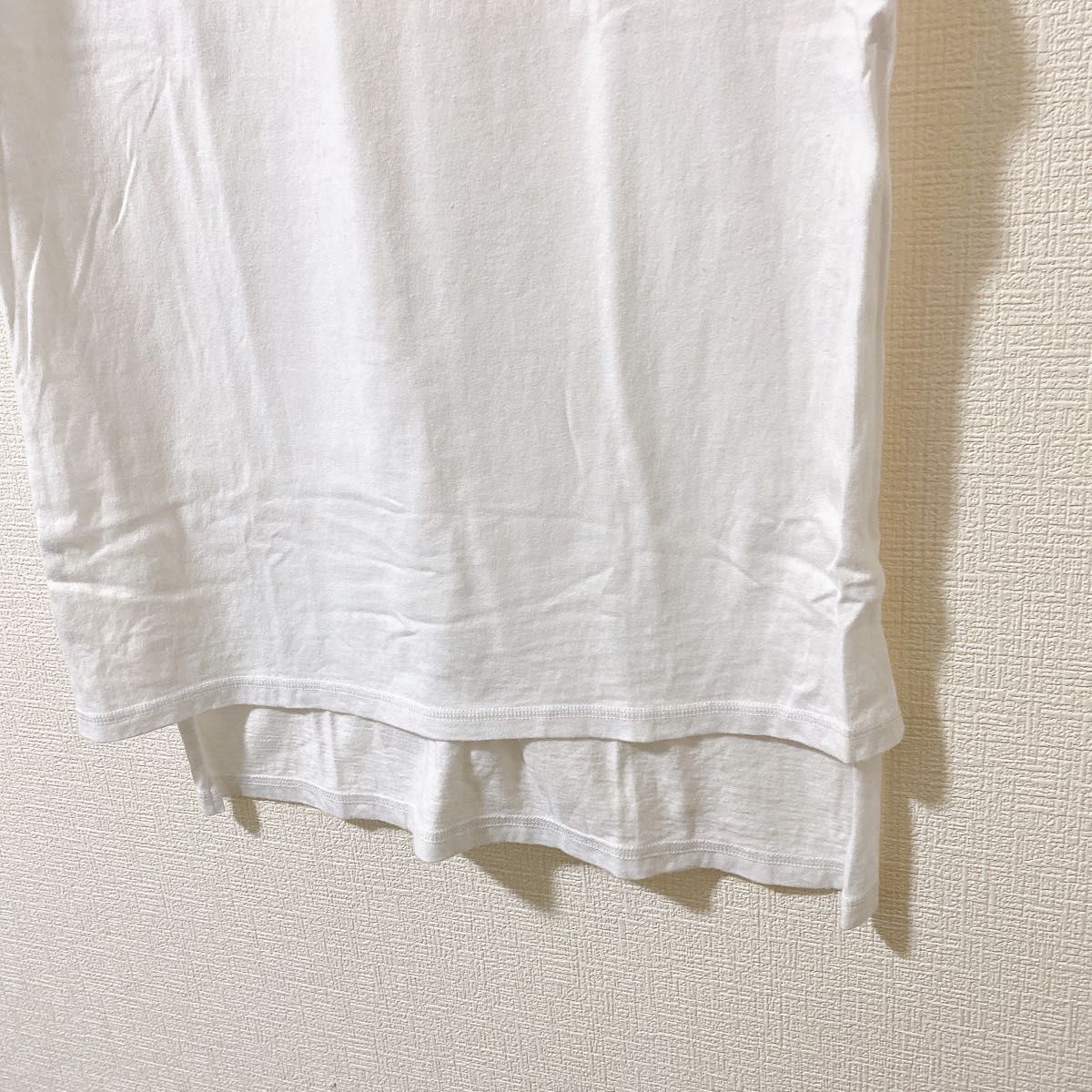 ROXY   ロキシー　半袖　Tシャツ　ワンピ　ロゴ　スリット　メッシュ　白　ホワイト　S