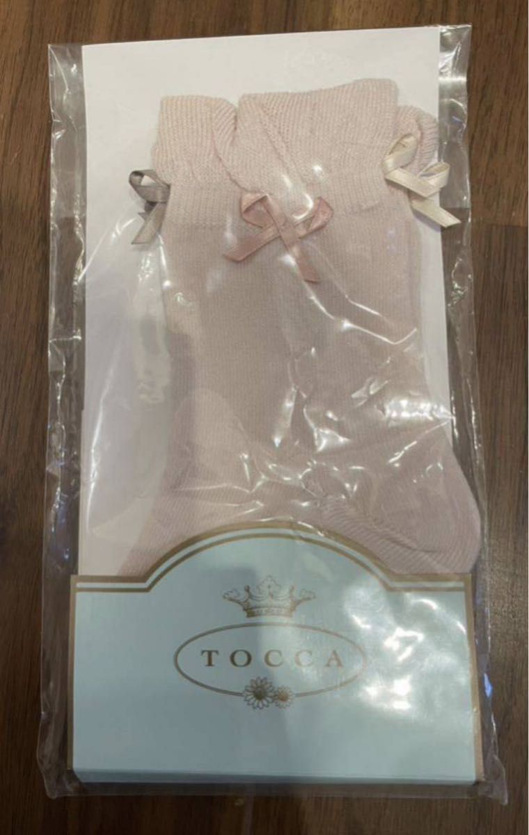 【未使用】TOCCA トッカ　靴下　ピンク　リボン　発表会　16cm～18cm TOCCA BAMBINI トッカバンビーニ