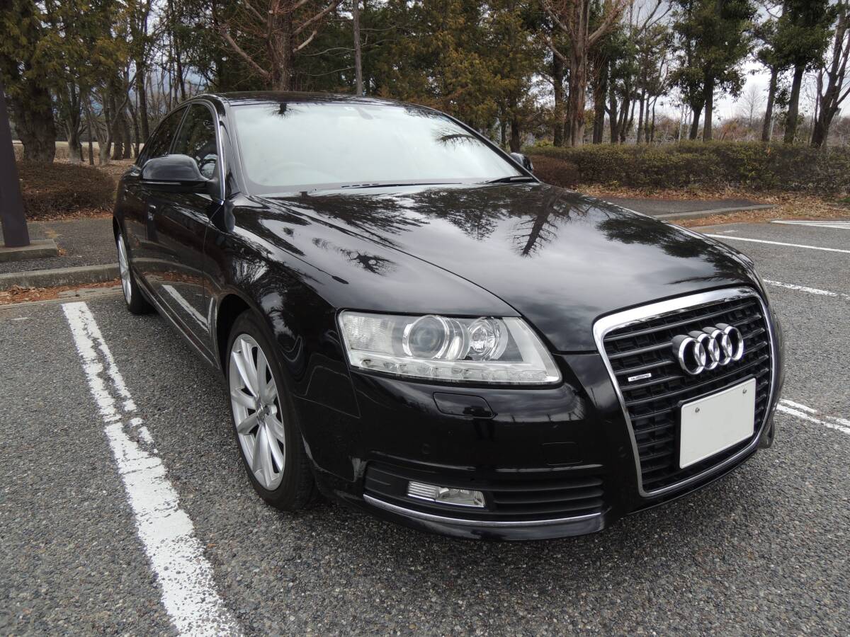 2009年 アウディA6 3.0TFSI クワトロ スーパーチャージャー 禁煙 茶レザーシートの画像2