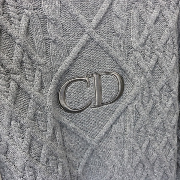 Dior 銀座店 ディオール CDロゴ カシミヤ ニットセーター size:M メンズ グレー 94601_画像3