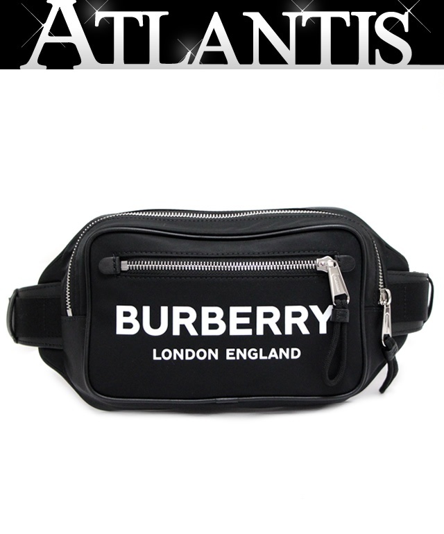  unused Burberry BURBERRY Logo body bag waste to pouch black nylon [64731]