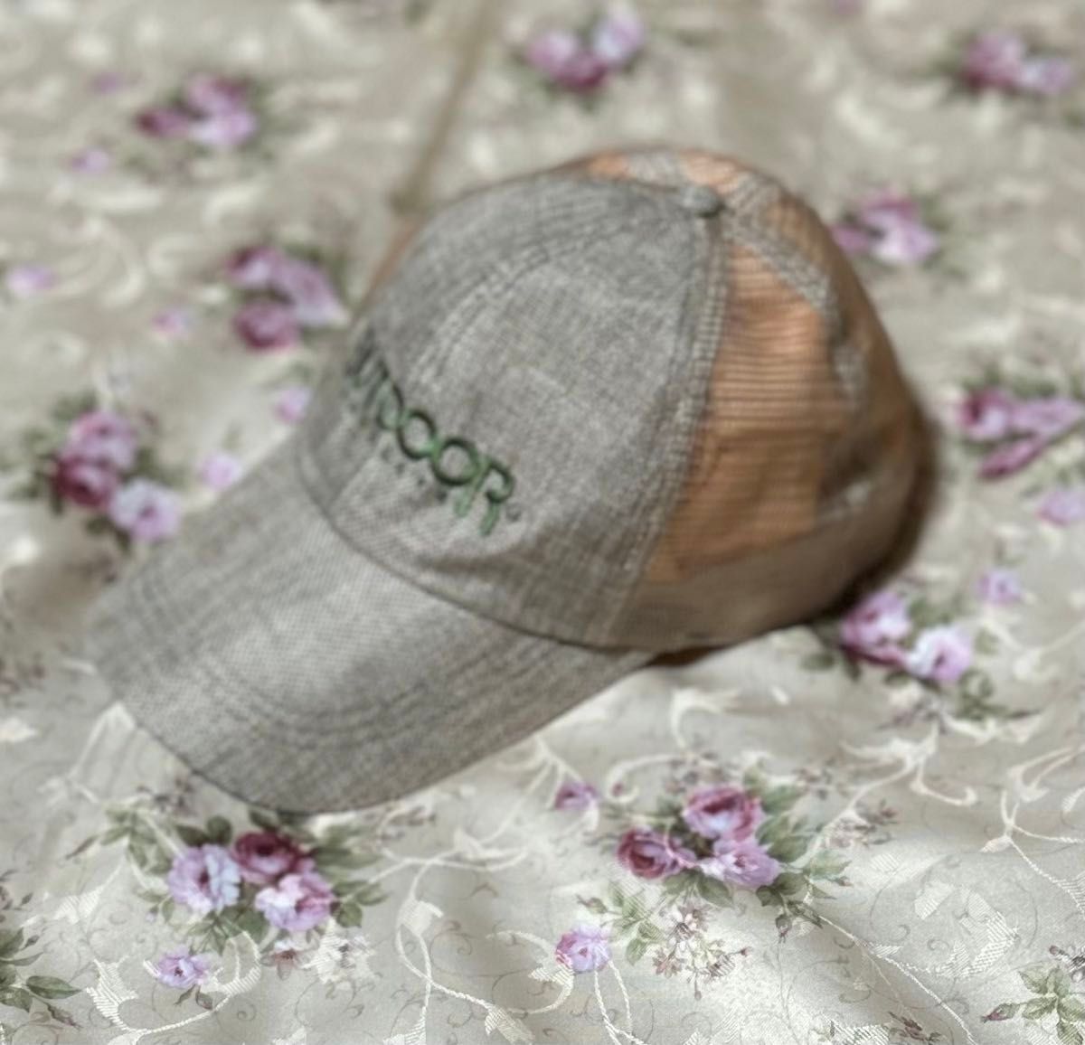 メンズ メッシュキャップ　outdoor 夏用帽子　サイズフリー　【サイズ調整可能】