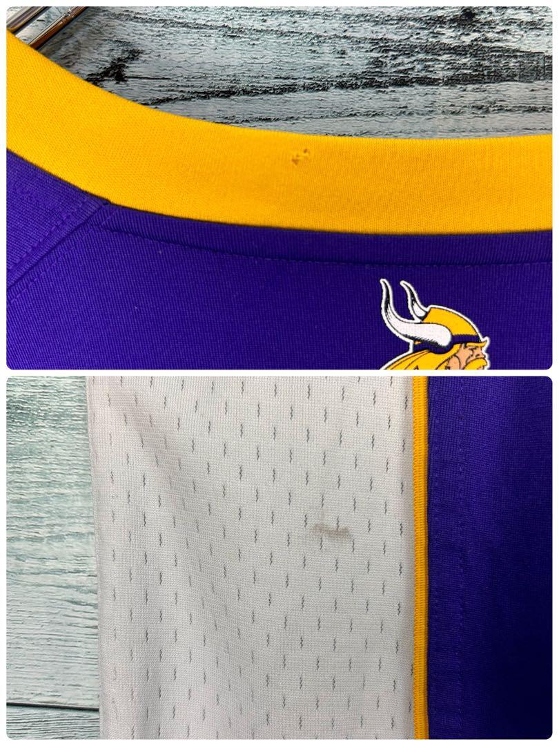 ナイキ NFL プリントロゴ バイキングス 半袖ゲームシャツ 紫白 M_画像10