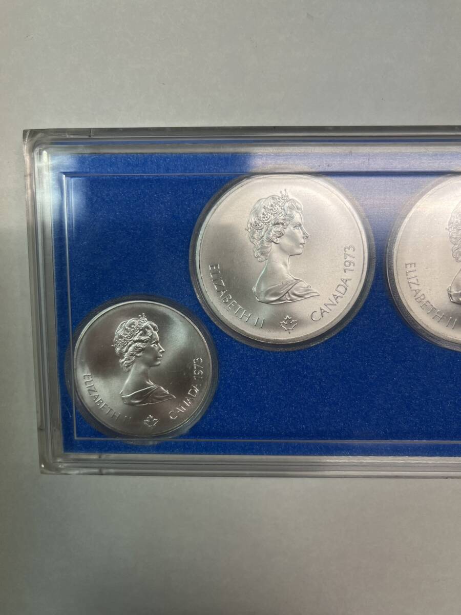1976年 第21回 オリンピック モントリオール大会 銀貨 モントリオールオリンピック記念硬貨 5ドル×2枚 10ドル×2枚 カナダ 1円スタートの画像2
