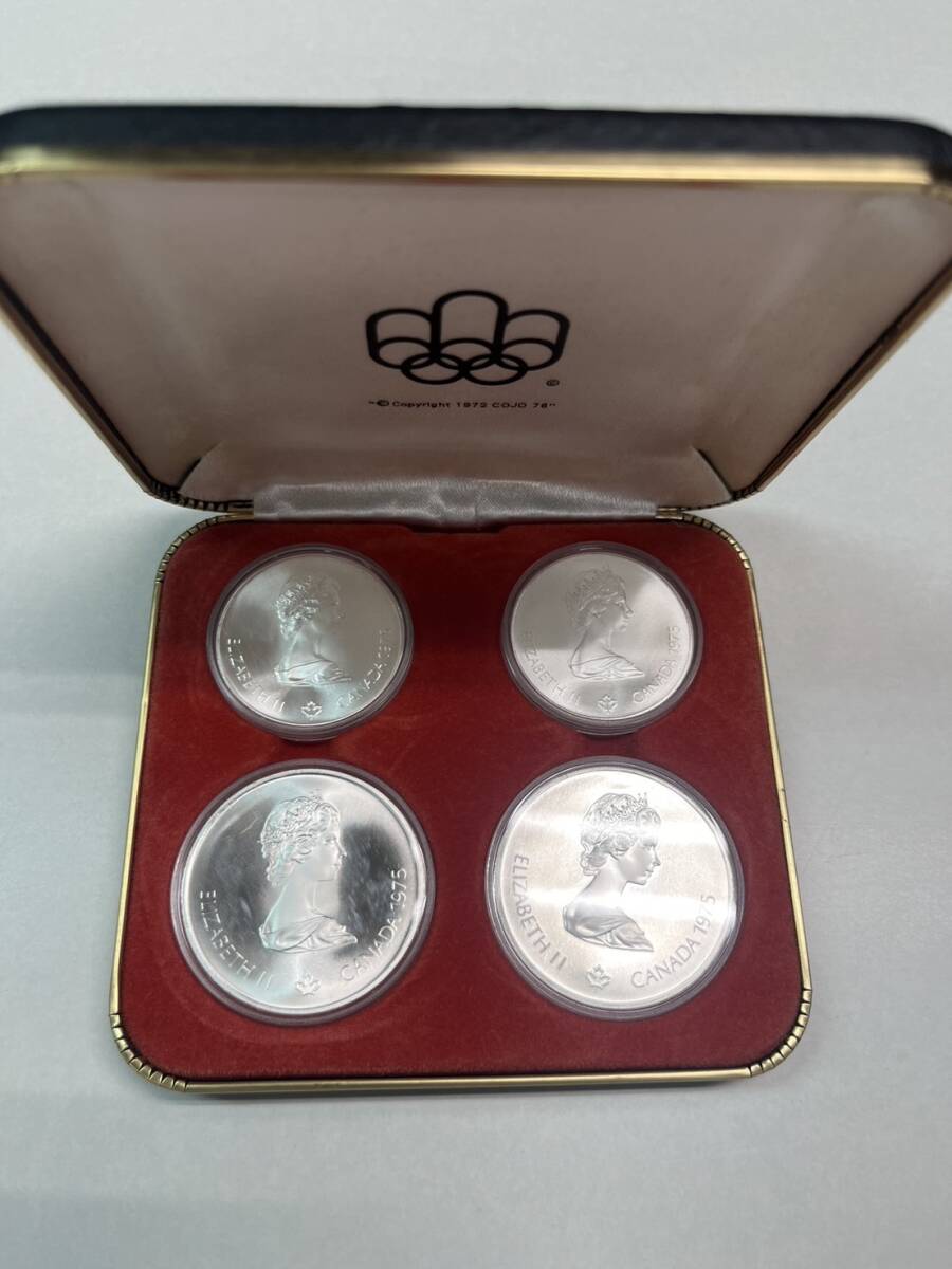 【銀貨まとめ】記念銀貨 モントリオール オリンピック ドルコイン アイゼンハワー カナダ 記念メダル ケース付き 1円スタートの画像3