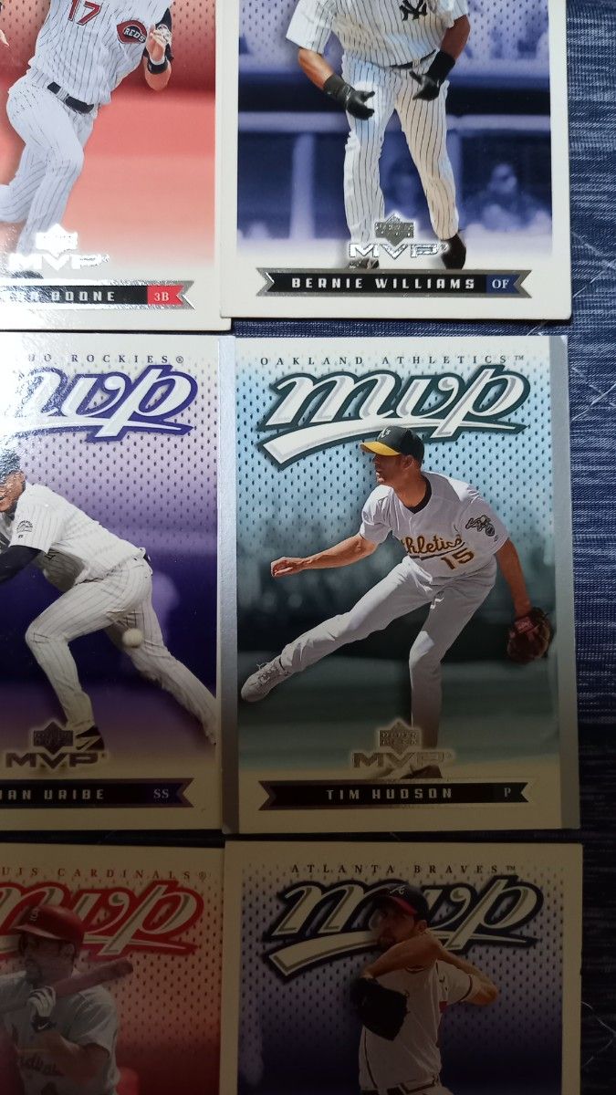 MLB UPPER DECK MVPカード バーニーウィリアムズ アーロンブーン ティムハドソン ジョシュスモルツ ヤンキース6枚