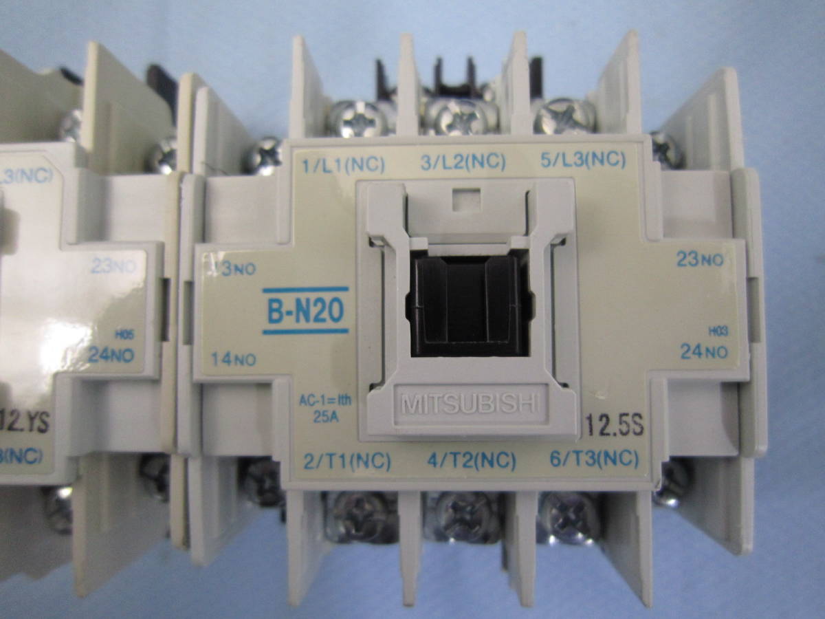 マグネットスイッチ 電磁接触器 B-N20 200V*2個 三菱電機_画像3