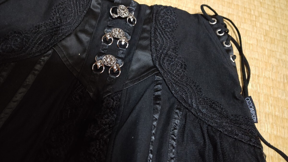 オッズオネスト OZZ ONESTO スカート コルセット ブラック レース 金具飾り 美品 ゴスロリの画像10