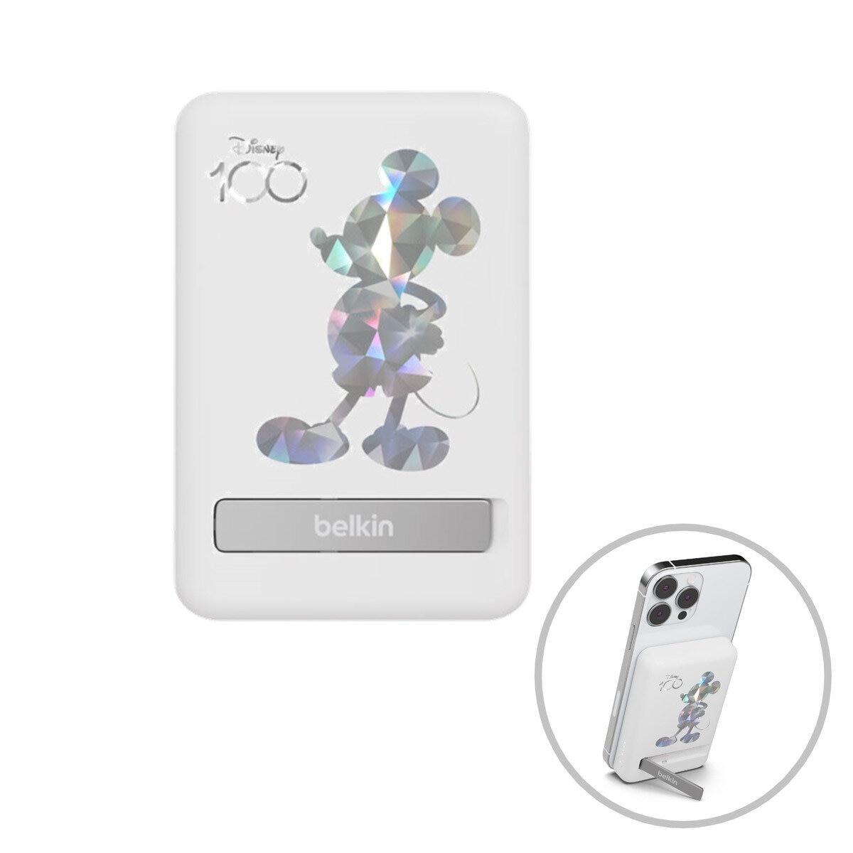 新品未開封 Belkin ベルキン ディズニー 創立100年限定モデル iPhone向け モバイルアクセサリー ギフトボックス バッテリー 充電器 Disneyの画像2