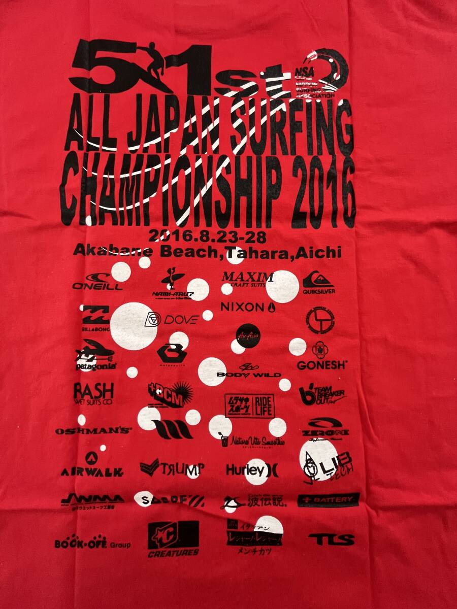 日本サーフィン連盟　2016年　NSA 大会Tシャツ　2枚セット　非売品　選手限定_画像4