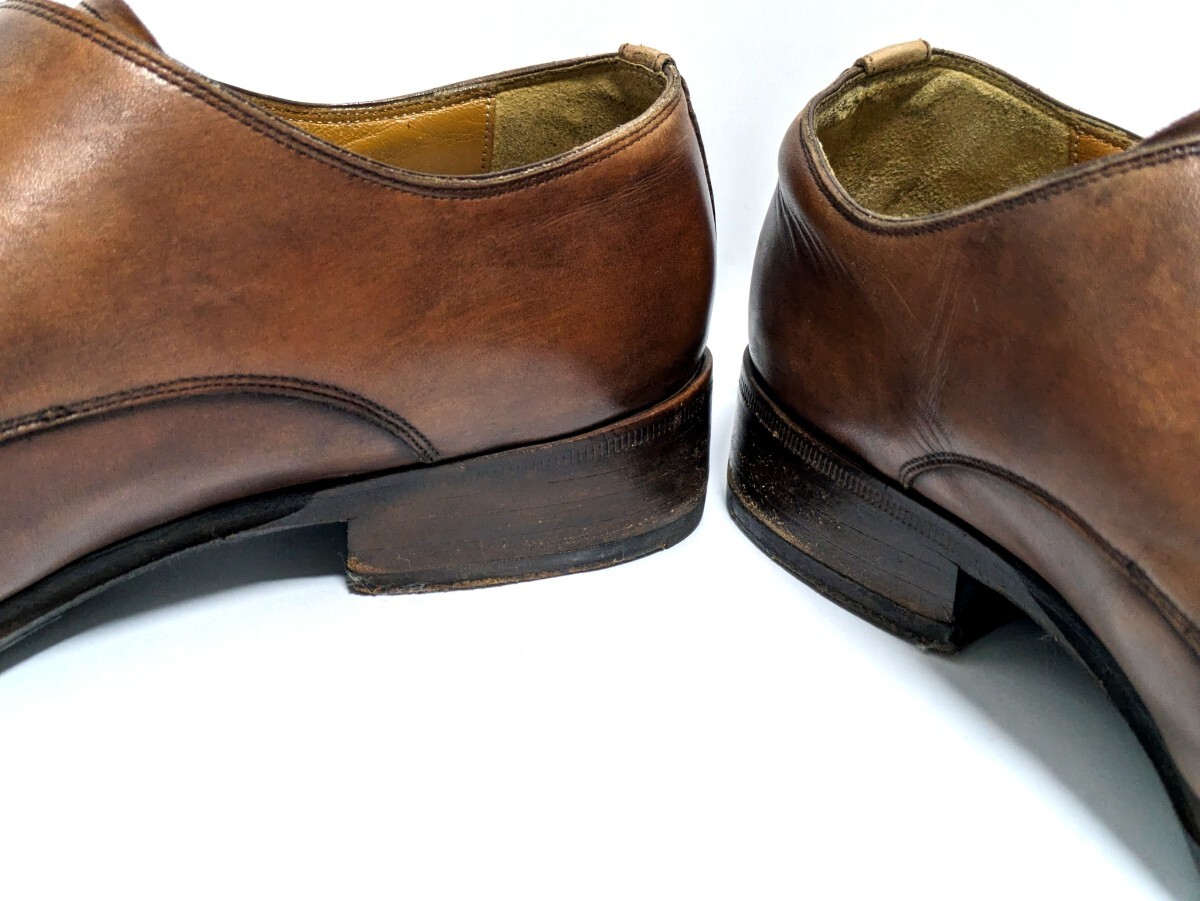 希少サイズ　madras 23.5cm　本革　レザー　ビジネスシューズ　高級靴　メンズ　革靴　フォーマル　紳士靴　ドレス　ブラウン　送料無料！