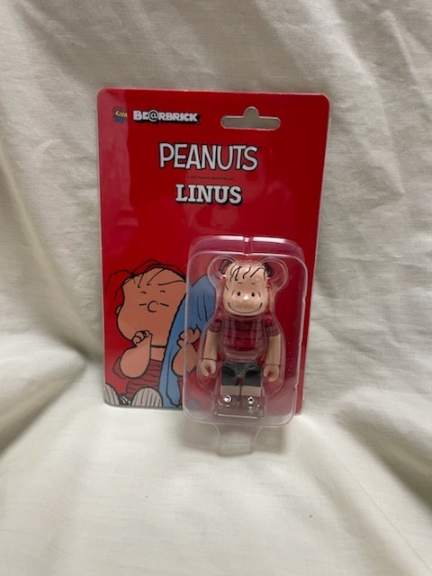 ◎ MEDICOMTOY メディコムトイ BE@RBRICK ベアブリック 100％ PEANUTS ピーナッツ LINUS ライナス 現状品の画像1