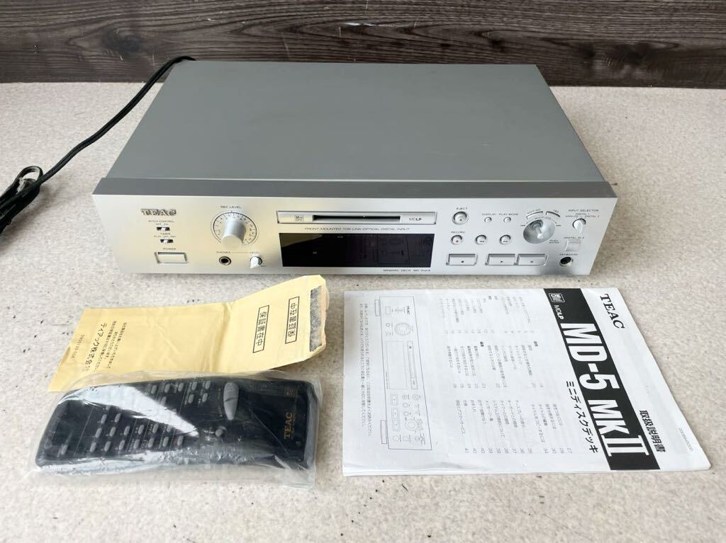 1 иен почти не использовался TEAC Teac MD-5MK II 2 MD магнитофон MD плеер инструкция с дистанционным пультом комплект MD панель прекрасный товар распродажа 