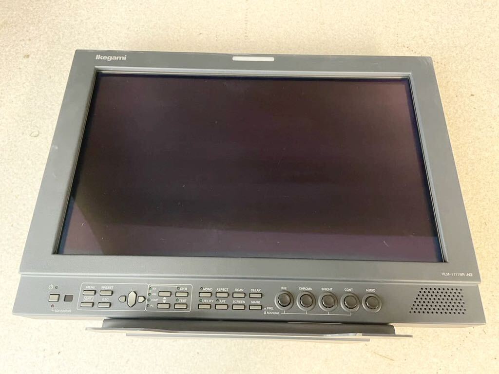 1円 良品 動作品 IKEGAMI HLM-1712WR 17型 マルチフォーマット 業務用 カラーモニター 液晶モニタ スタンド付き 売り切り_画像3