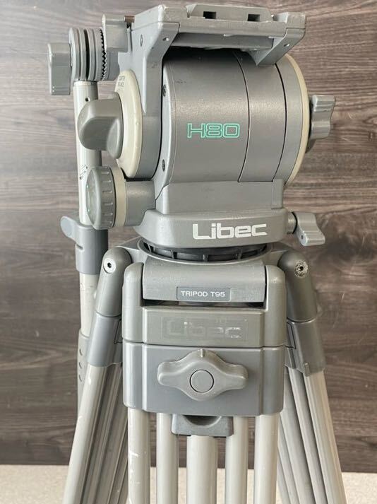 1円 HEIWA Libec H80リーベック TRIPOD T95 ビデオカメラ用 三脚 ヘイワ 業務用 プロ用 売り切りの画像2
