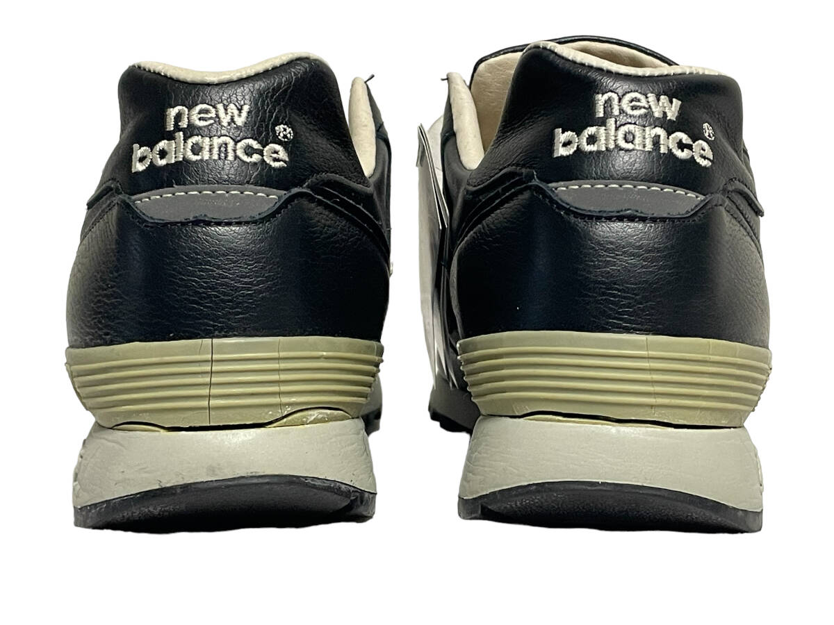 未使用品 US8.5(26.5cm) NEW BALANCE ニューバランス LM576BKU BLACK/TAN オールレザー シューズ UK イングランド製_画像5