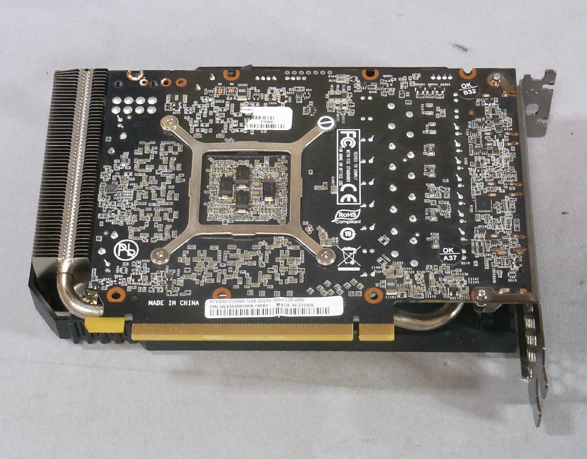 B39315 O-03072 Palit GeForce RTX3060 StormX 12GB ジャンクの画像2