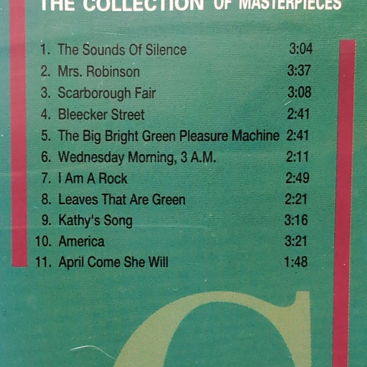 CD　サイモン&ガーファンクル　THE　COLLECTION　OF　MASTERPIECE　24曲