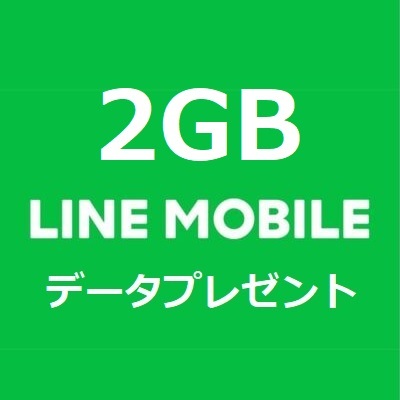 5月分 2GB LINEモバイルデータ データプレゼント 匿名取引 パケット 容量 追加購入 LINEモバイル ラインモバイル_画像1