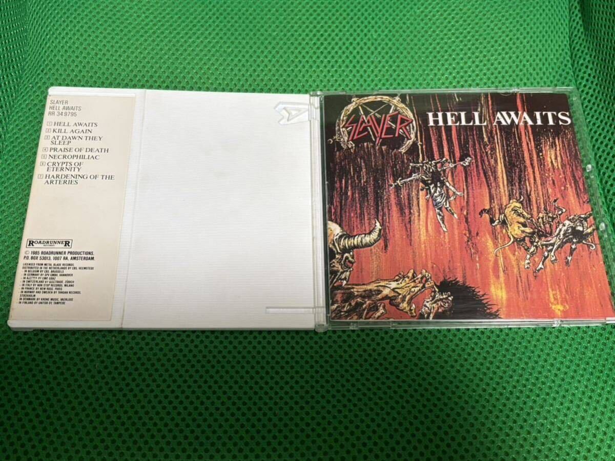 slayer - hell awaits オリジナルslimlineケースCD 1985年盤 メガレア！の画像4