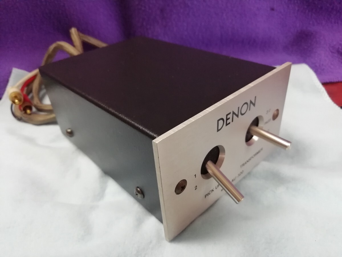 DENON MCカートリッジ用TRANSFORMER model【AU-320】動作品(保管中) 2系統入力のため2台のプレーヤーを選択使用でき便利/_画像4