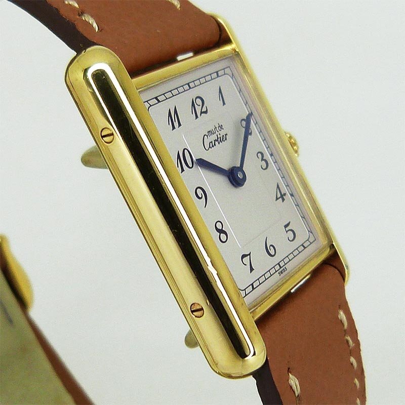 中古カルティエ【Cartier】 マストタンクLM ヴェルメイユ SV925 ボーイズ シルバー QZ_画像4