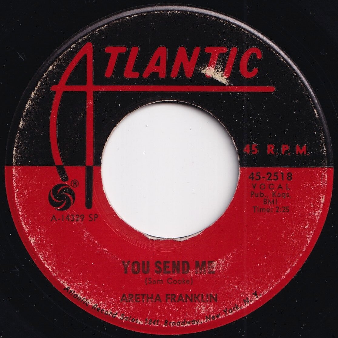 Aretha Franklin Think / You Send Me Atlantic US 45-2518 206469 SOUL ソウル レコード 7インチ 45の画像2