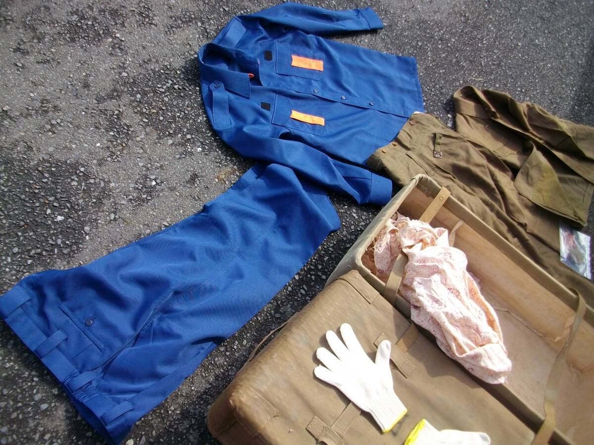 大日本帝国陸軍陸軍少尉軍服上下、階級章、柳行李、作業衣！？おまとめセット！！！の画像7