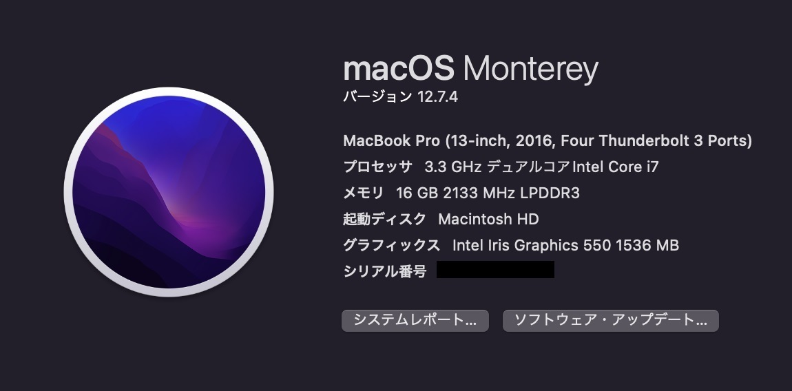 ☆Apple MacBookPro 2016 i76567U 3.3GHz 16GB 1TB 13.3インチ スペースグレー ジャンク品☆の画像7