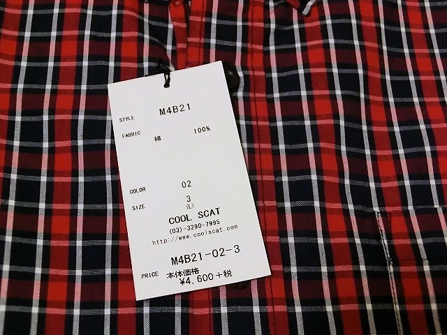 COOL SCAT クールスキャット 半袖ボタンダウンシャツ 3(L) 未使用品 666 NEVERTRUST BEN SHERMAN ベンシャーマン モッズ スカ スキンズ_画像7