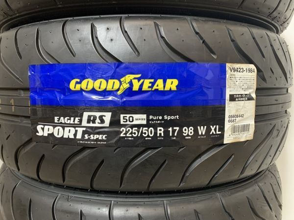 【送料無料】未使用夏タイヤ４本セット 225/50R17 98W XL(SGY101-19)GOODYEAR RS SPORT S-SPEC 2020年～2021年 225/50/17の画像2