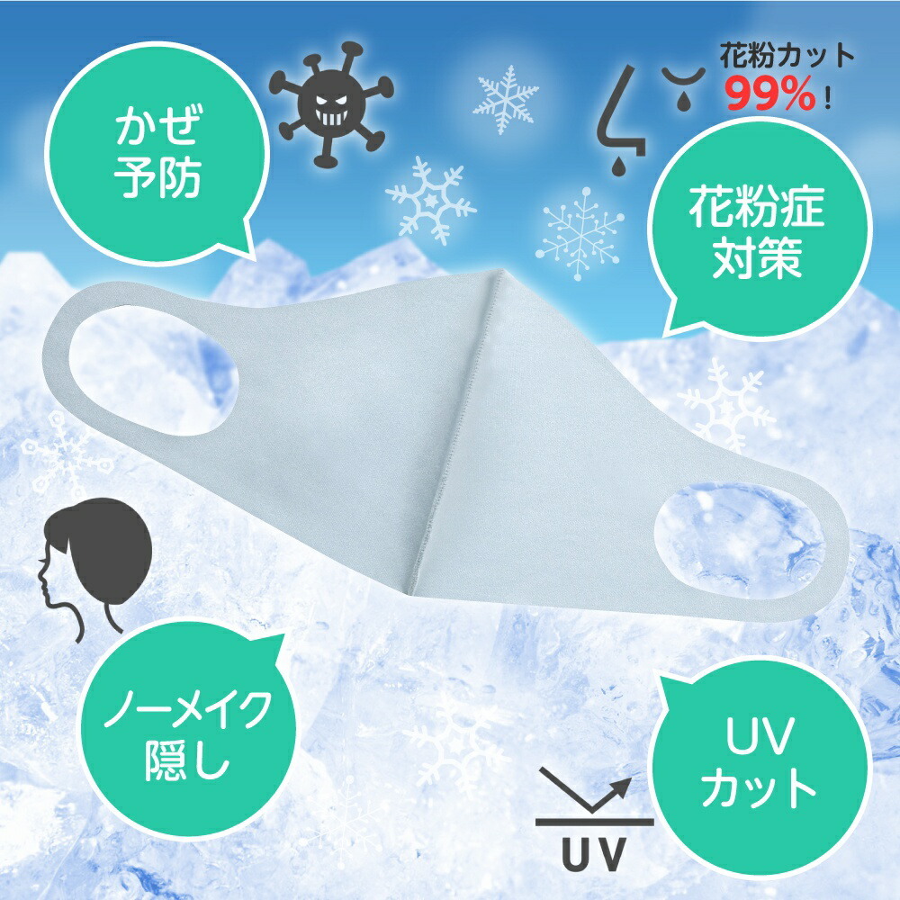 【お得６枚入り】冷感マスク 個別包装 洗えるマスク 立体 接触冷感 ひんやり 繰り返し使える 冷たい 涼しい 春夏 快適 レディース メンズの画像3