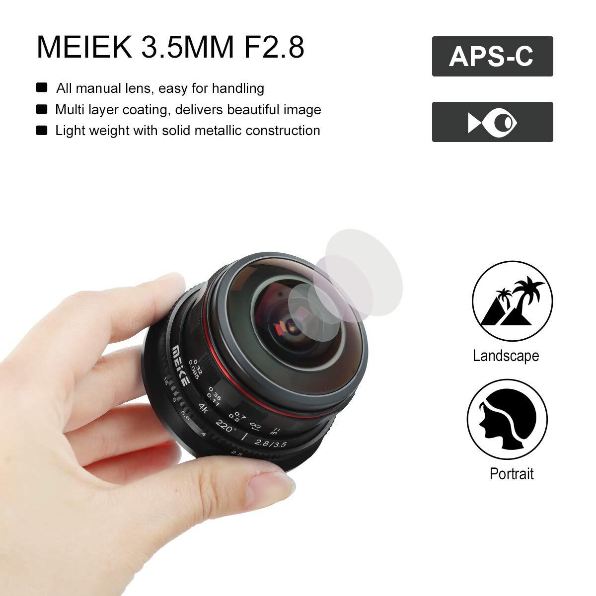 新品☆MEKE 3.5mm f2.8 220度 マニュアルフォーカス サーキュラー 魚眼レンズ オリンパス パナソニック Lumix M4/3 MFT マウントカメラ対応_画像5