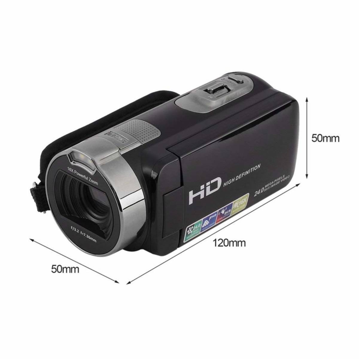 【大特価】デジタルビデオカメラレコーダー2.7インチ 日本語対応 LCD DVC フルHD 1920x1080P 24メガピクセル 16X デジタルアクティブズームの画像7