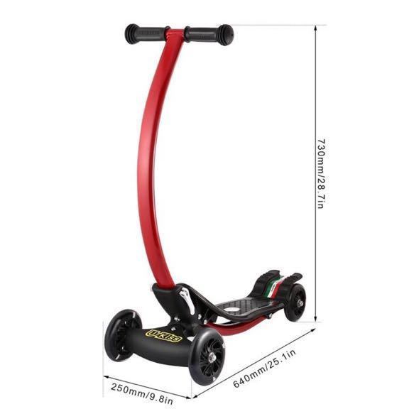 [ new goods * free shipping ] kick scooter scooter age 4-10 -years old LED shines wheel 4 wheel folding foot brake light weight carrying convenience 