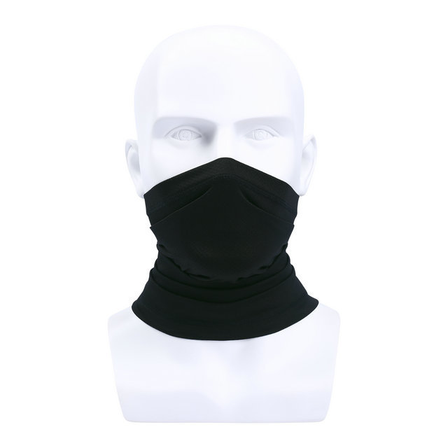 【送料無料】（黒）ネックガード フェイスマスク フェイスカバー UVカット バンダナ 冷感 夏 紫外線対策 吸汗速乾 日よけ 多機能 男女兼用の画像2
