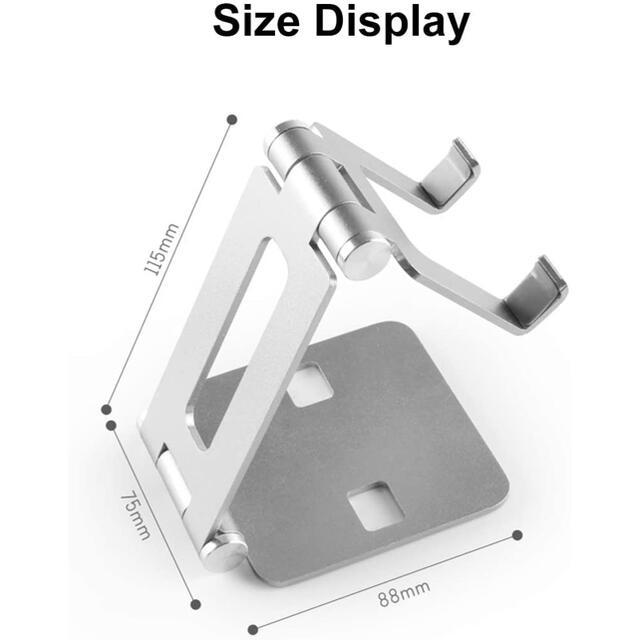 【セール・新品２個セット】スマホスタンド ホルダー 角度調整可能 幅と高さ調整可能 携帯電話スタンド 充電スタンド スマフォスタンドの画像3